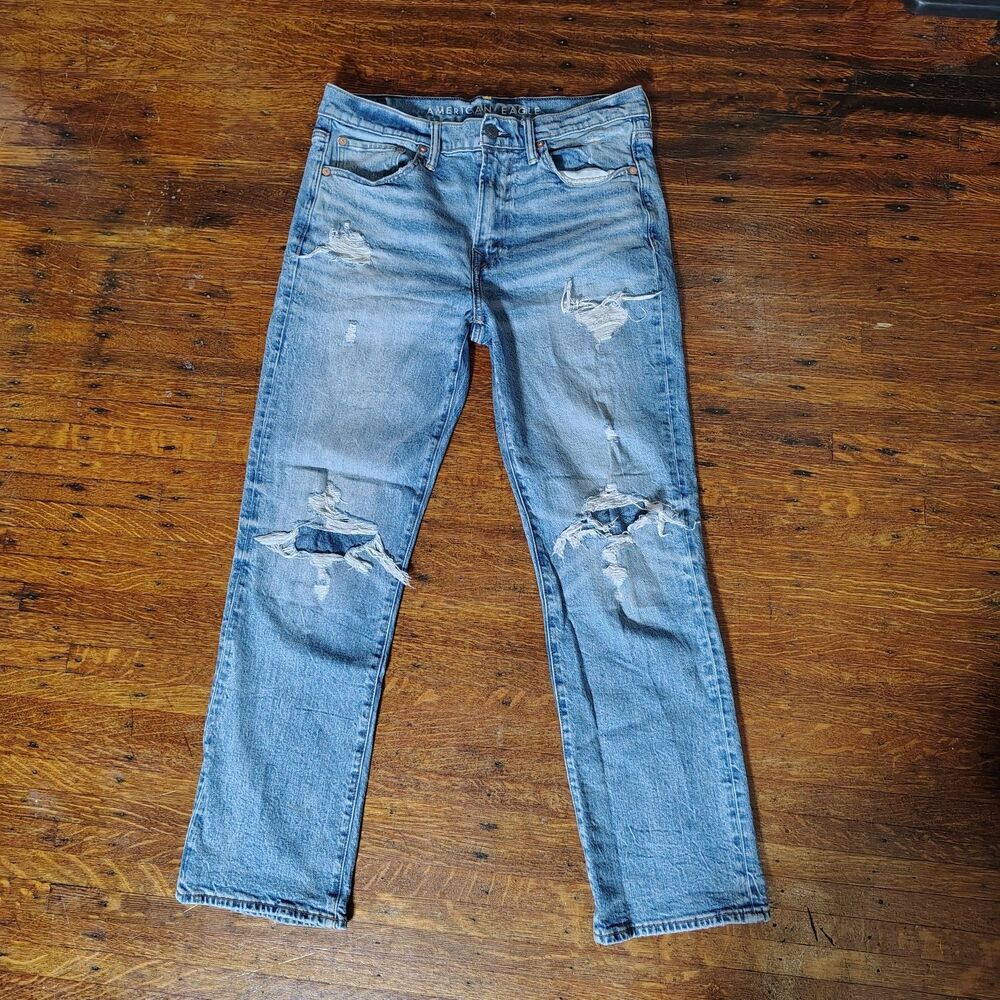American Eagle Flax Distressed Thrashed Men's Jeans Sz 32x32/T768